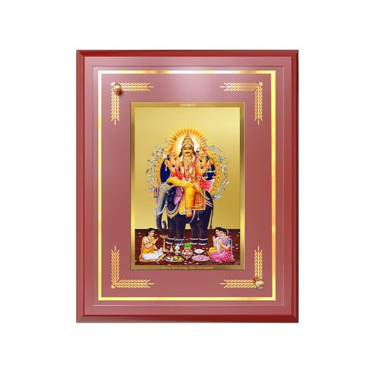 Diviniti 24K Gold Plated Lord Vishvakarma Blessing Tabletop Photo Frame | Creativity, Skill & Divine Grace