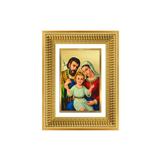 Diviniti 24K Gold Plated Holy Family (Classic) Divine Wall Frame for Home Mandir & Office Decor | Luxury Spiritual Gift