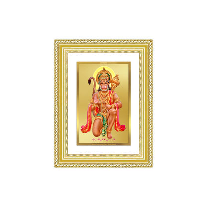 Diviniti 24K Gold Plated Hanuman With Blessings (Classic) Divine Wall Frame for Home Mandir & Office Decor | Luxury Spiritual Gift