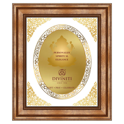 Diviniti Double Glass Frame Personalised Wall Photo Frame in 24K Gold Plated Foil