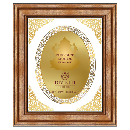Diviniti Double Glass Frame Personalised Wall Photo Frame in 24K Gold Plated Foil