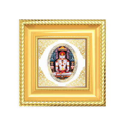 Adinath | Divine Jain Tirthankar Royal Tabletop Photo Frame in 24K Gold Plated Foil