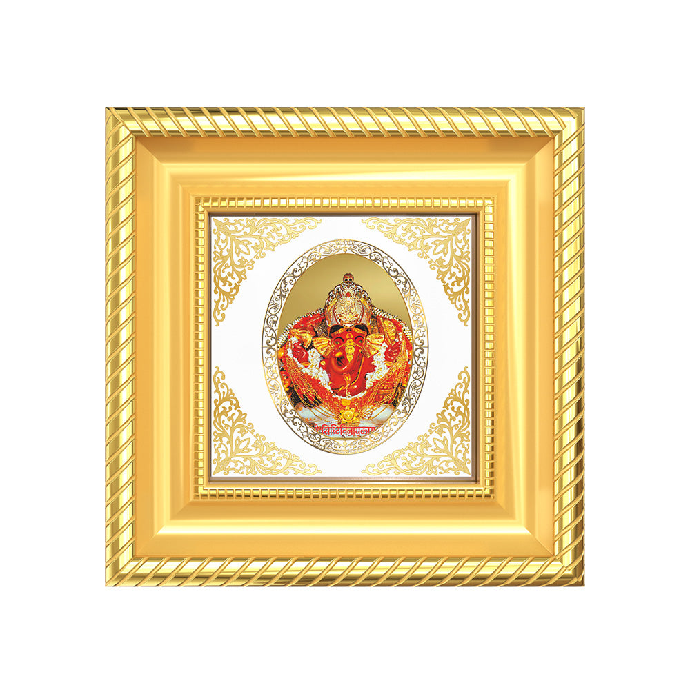 Siddhi Vinayak | Divine Ganpati Royal Tabletop Photo Frame in 24K Gold Plated Foil