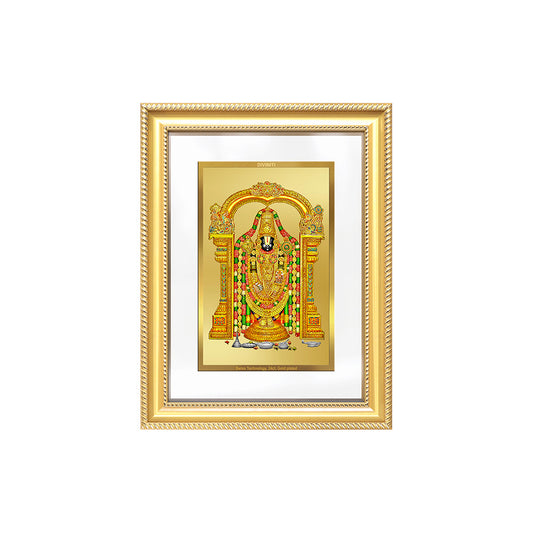 Diviniti 24K Gold Plated Tirupati Balaji Divine Wall Frame for Home Mandir & Office Decor | Luxury Spiritual Gift