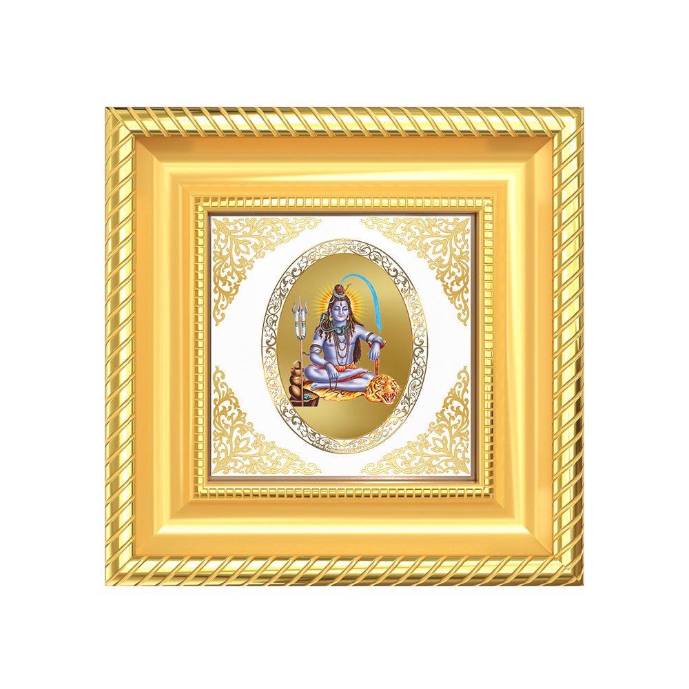 Lord Shiva | Divine Mahadev Royal Tabletop Photo Frame in 24K Gold Plated Foil