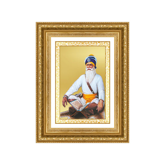 Diviniti 24K Gold Plated Baba Deep Singh Sacred Sikh Wall Frame for Home Decor & Office Ambiance | Premium Spiritual Gift