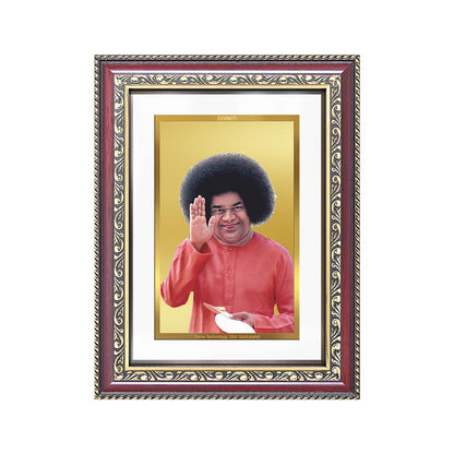 Diviniti 24K Gold Plated Satya Sai Baba (Classic) Divine Wall Frame for Home Mandir & Office Decor | Luxury Spiritual Gift