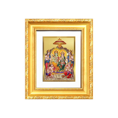 Diviniti 24K Gold Plated Ram Darbar Divine Table Top Frame for Home Mandir & Office Decor | Luxury Spiritual Gift