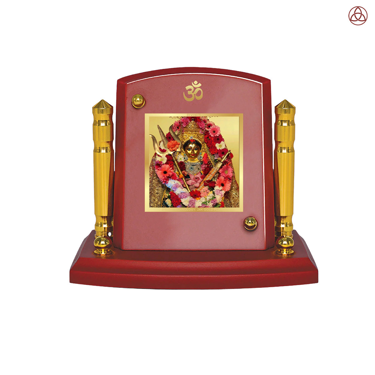 Katyani Mata | Divine Goddess Katyani Car Dashboard & Tabletop Photo Frame in 24K Gold Plated Foil