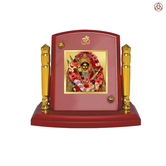 Katyani Mata | Divine Goddess Katyani Car Dashboard & Tabletop Photo Frame in 24K Gold Plated Foil