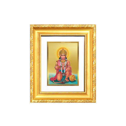 Diviniti 24K Gold Plated Ashirwad Hanuman |Divine Table Top Frame for Home Mandir & Office Decor | Luxury Spiritual Gift