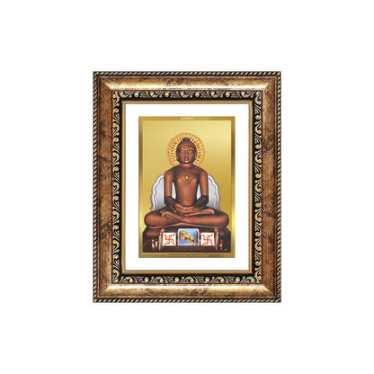 Diviniti 24K Gold Plated Mahavir (Classic) Divine Wall and Table Top Frame for Home Mandir & Office Decor | Luxury Spiritual Gift