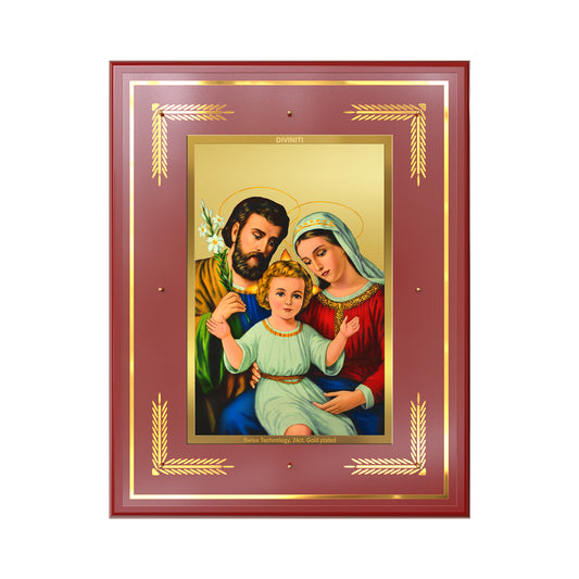 Holy Family | Sacred Wall Mount Photo Frame in 24K Gold Plated Foil