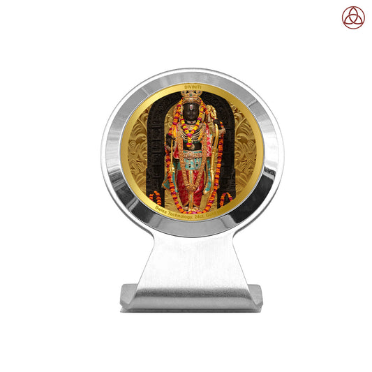 Ram Lalla with Arch | Divine Lord Ram Car Dashboard & Tabletop Photo Frame in 24K Gold Plated Foil