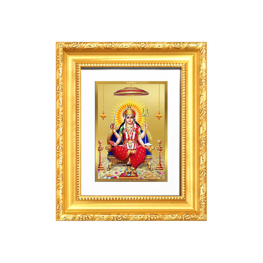 Diviniti 24K Gold Plated Santoshi Mata |Divine Table Top Frame for Home Mandir & Office Decor | Luxury Spiritual Gift