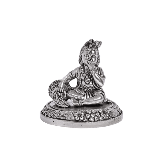 Pure Silver Bal Makhan Gopal Idol Statue (6x6 cm 94.5g)