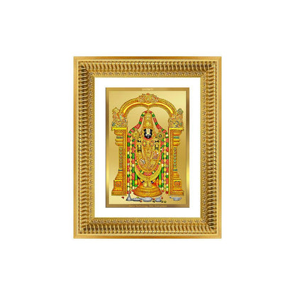 Diviniti 24K Gold Plated Tirupati Balaji Divine Wall Frame for Home Mandir & Office Decor | Luxury Spiritual Gift
