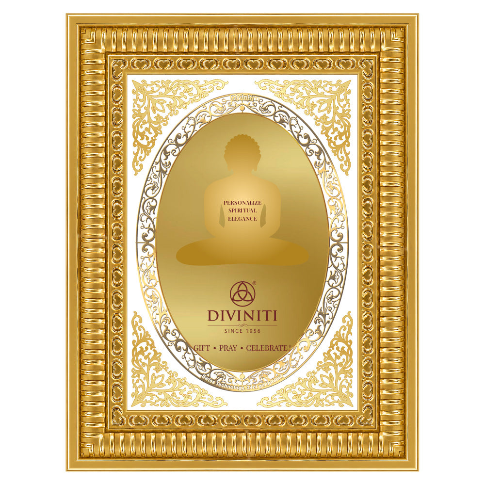 Diviniti Double Glass Frame Personalised Wall Photo Frame in 24K Gold Plated Foil