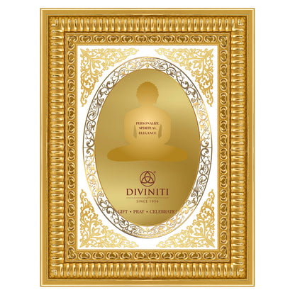 Diviniti Double Glass Frame Personalised Wall Photo Frame in 24K Gold Plated Foil