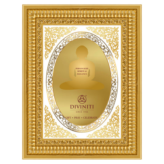 Diviniti Double Glass Frame Personalised Wall Photo Frame in 24K Gold Plated Foil