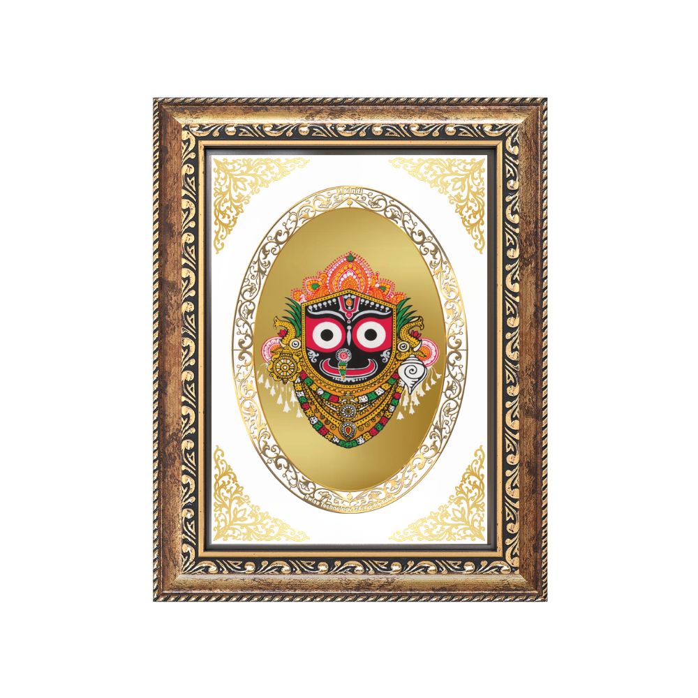 Lord Jagannath | Divine Wall & Tabletop Royal Photo Frame in 24K Gold Plated Foil