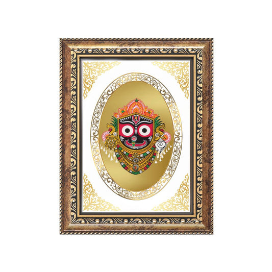 Lord Jagannath | Divine Wall & Tabletop Royal Photo Frame in 24K Gold Plated Foil