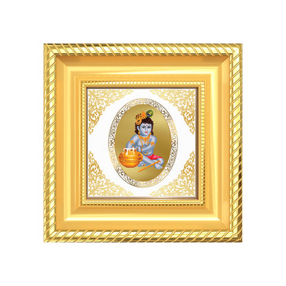 Bal Gopal | Divine Child Krishna Royal Tabletop Photo Frame in 24K Gold Plated Foil
