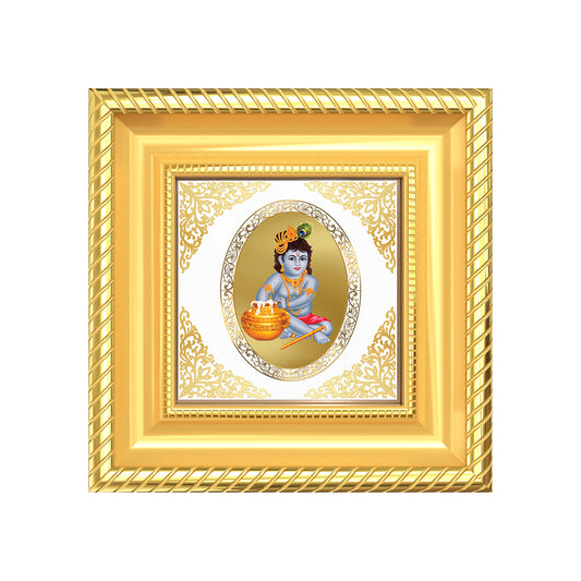 Bal Gopal | Divine Child Krishna Royal Tabletop Photo Frame in 24K Gold Plated Foil
