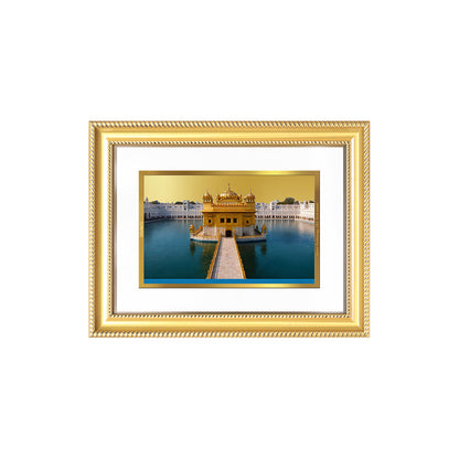 Diviniti 24K Gold Plated Golden Temple (Classic) Divine Wall Frame for Home Mandir & Office Decor | Luxury Spiritual Gift