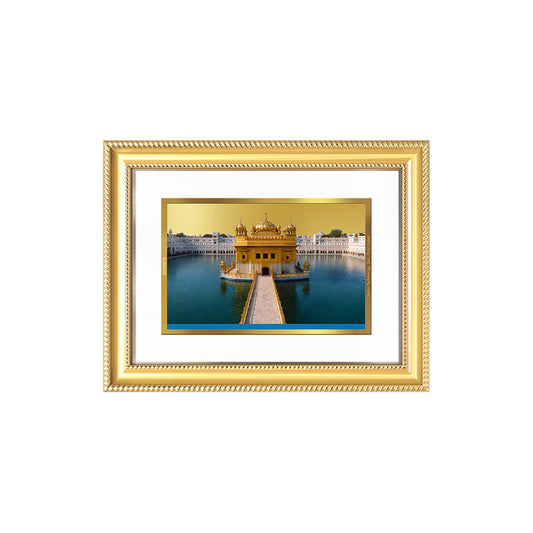 Diviniti 24K Gold Plated Golden Temple (Classic) Divine Wall Frame for Home Mandir & Office Decor | Luxury Spiritual Gift