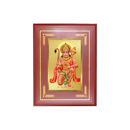 Diviniti 24K Gold Plated Hanuman Blessing Pose Tabletop Photo Frame | Strength, Protection & Divine Grace