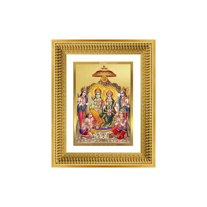 Diviniti 24K Gold Plated Ram Darbar Divine Wall Frame for Home Mandir & Office Decor | Luxury Spiritual Gift