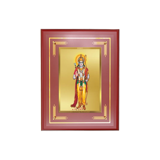 Diviniti Shree Ram Ji Wall Photo Frame in 24K Gold Plated Foil – Symbol of Dharma, Courage & Divine Blessings