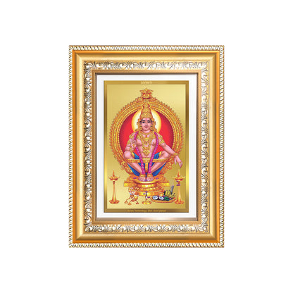 Diviniti 24K Gold Plated Ayyappan Divine Wall Frame for Home Mandir & Office Decor | Luxury Spiritual Gift