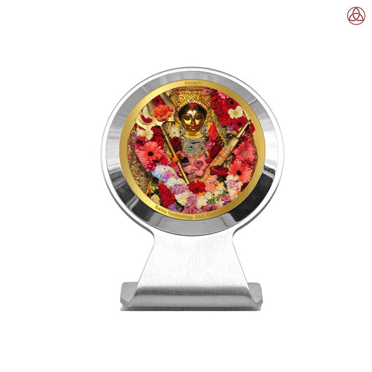 Katyani Mata | Divine Goddess Katyani Car Dashboard & Tabletop Photo Frame in 24K Gold Plated Foil