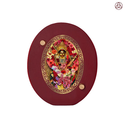 Katyayani Mata Car Dashboard & Tabletop Photo Frame in 24K gold plated royal foil