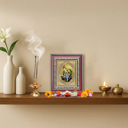 Baba Balak Nath Ji Divine Sacred Spiritual Blessings Royal Tabletop Frame in 24K Gold Plated Foil