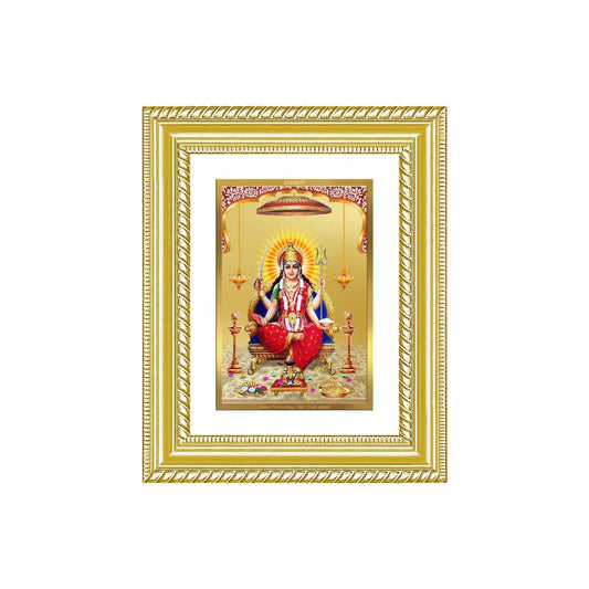 Diviniti 24K Gold Plated Santoshi Mata (Classic) Divine Wall and Table Top Frame for Home Mandir & Office Decor | Luxury Spiritual Gift