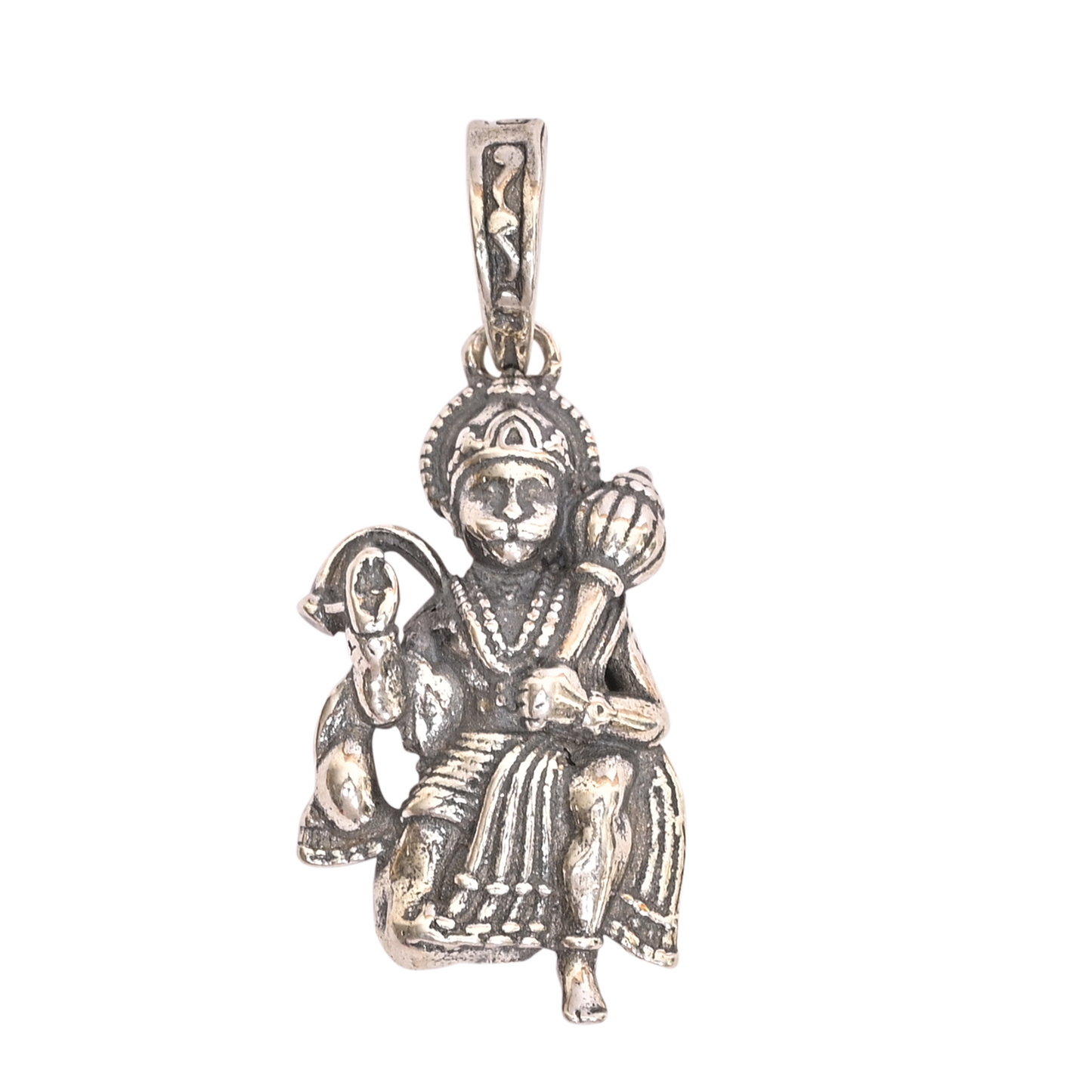 DIVINITI 925 Pure Silver Hanuman Pendant for Men, Women & Kids Divine God Pendant for Birthday, Anniversary, Special Occasion Gift (2.3x1.4 cm, 7g)
