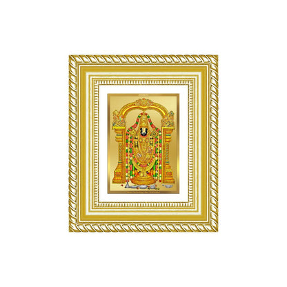 Diviniti 24K Gold Plated Tirupati Balaji Divine Table Top Frame for Home Mandir & Office Decor | Luxury Spiritual Gift