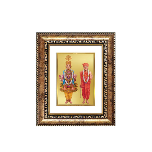 Diviniti 24K Gold Plated Swaminarayan Divine Table Top Frame for Home Mandir & Office Decor | Luxury Spiritual Gift