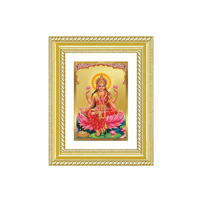 Diviniti 24K Gold Plated Lakshmi (Classic) Divine Wall and Table Top Frame for Home Mandir & Office Decor | Luxury Spiritual Gift