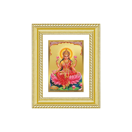 Diviniti 24K Gold Plated Lakshmi (Classic) Divine Wall and Table Top Frame for Home Mandir & Office Decor | Luxury Spiritual Gift