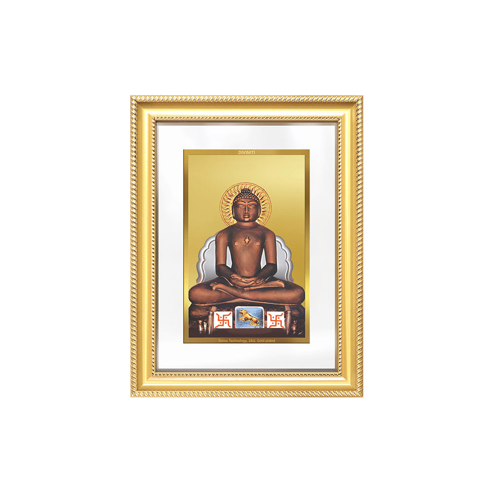 Diviniti 24K Gold Plated Mahavir (Classic) Divine Wall Frame for Home Mandir & Office Decor | Luxury Spiritual Gift