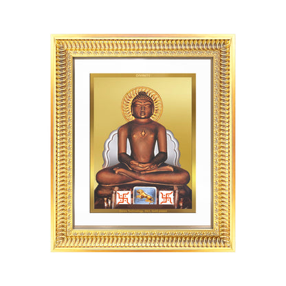 Diviniti 24K Gold Plated Mahavir (Classic) Divine Wall Frame for Home Mandir & Office Decor | Luxury Spiritual Gift