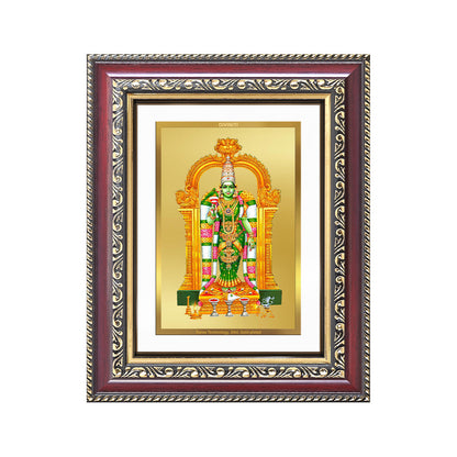 Diviniti 24K Gold Plated Meenakshi Amman (Classic) Divine Wall and Table Top Frame for Home Mandir & Office Decor | Luxury Spiritual Gift