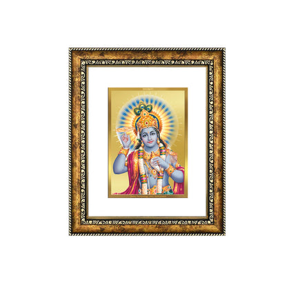 DIVINITI 24K Gold Plated Foil Vishnu Wall Photo Frame for Home Decor, Wall Hanging, Table Top, Puja Room & Gift DG113S3 (27.6X35.4 CM)