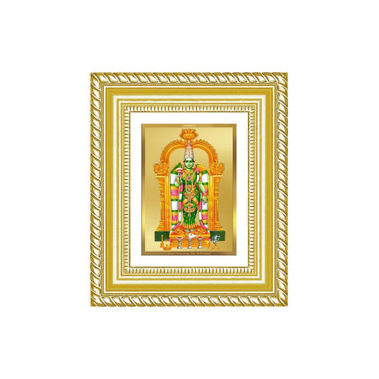 Diviniti 24K Gold Plated Meenakshi Amman Divine Table Top Frame for Home Mandir & Office Decor | Luxury Spiritual Gift