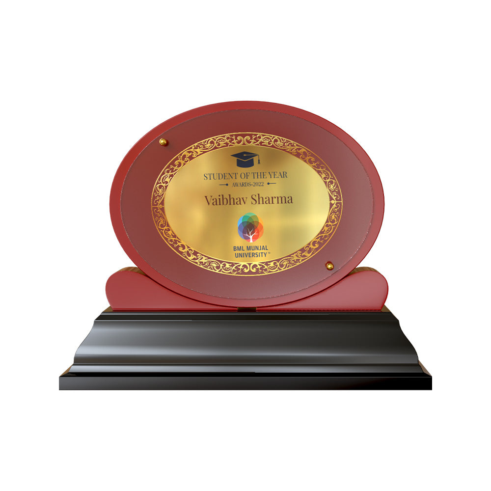 Diviniti Customized MDF Memento with Image Printed on 24K Gold Plated Foil | Premium Corporate Gift & Award Plaque