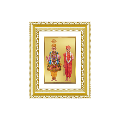 Diviniti 24K Gold Plated Swaminarayan (Classic) Divine Wall and Table Top Frame for Home Mandir & Office Decor | Luxury Spiritual Gift